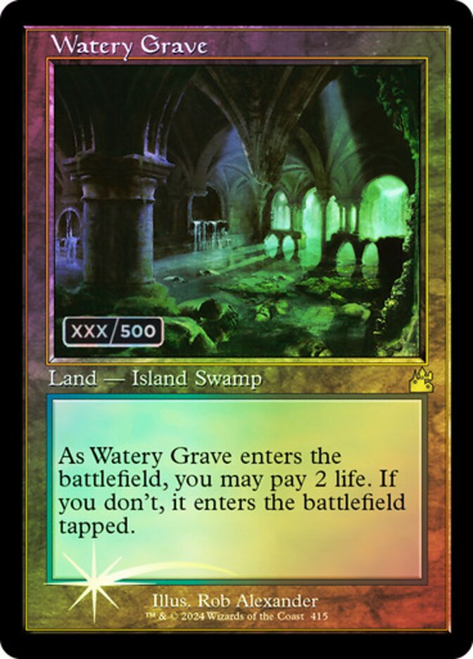 Watery Grave Seralized 415z/291 (Ravnica Remastered)  - Foil | Good Games Adelaide SA
