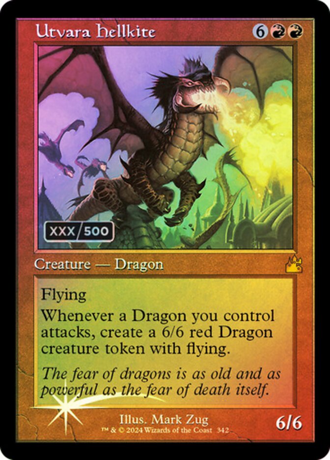 Utvara Hellkite Serialized 342 (Ravnica Remastered)  - Foil | Good Games Adelaide SA
