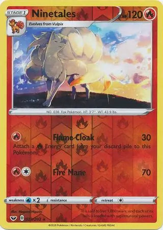 Ninetales 023/202 (SWSH01: Sword & Shield Base Set)  - Reverse Holofoil | Good Games Adelaide SA