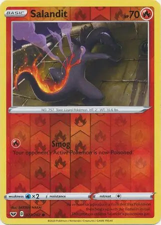 Salandit 027/202 (SWSH01: Sword & Shield Base Set)  - Reverse Holofoil | Good Games Adelaide SA