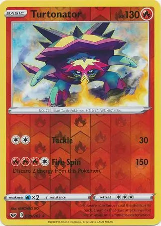 Turtonator 029/202 (SWSH01: Sword & Shield Base Set)  - Reverse Holofoil | Good Games Adelaide SA