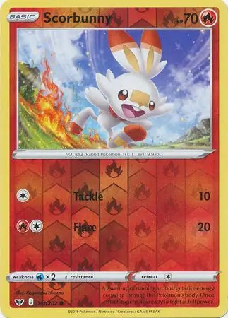 Scorbunny 031/202 (SWSH01: Sword & Shield Base Set)  - Reverse Holofoil | Good Games Adelaide SA