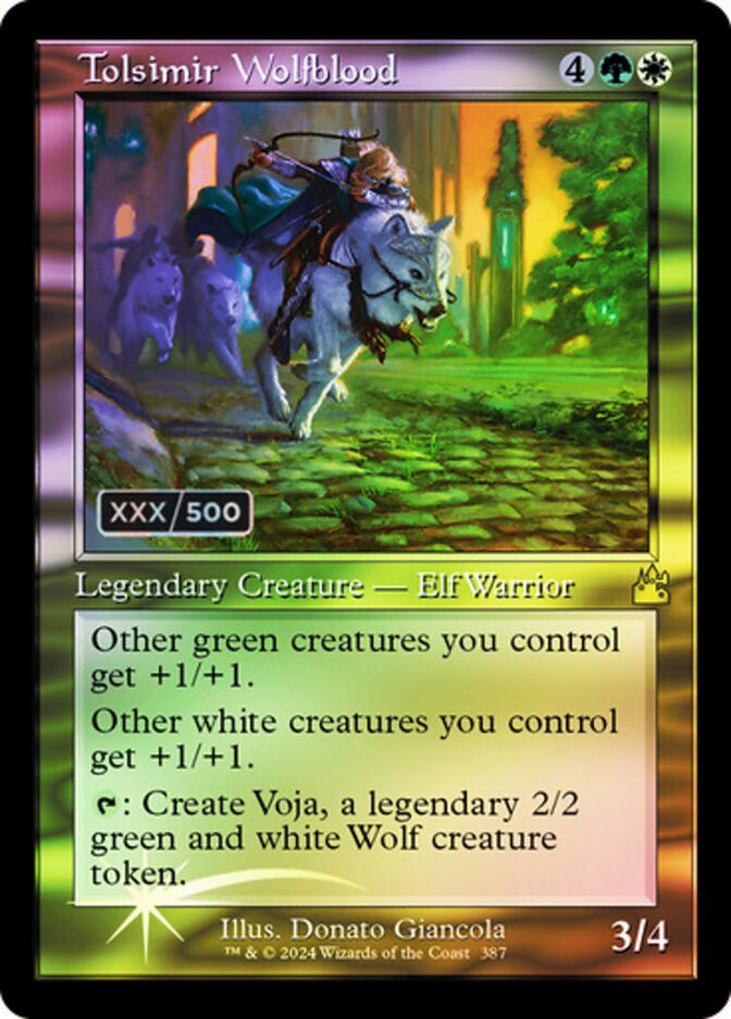 Tolsimir Wolfblood Serialized 387 (Ravnica Remastered)  - Foil | Good Games Adelaide SA
