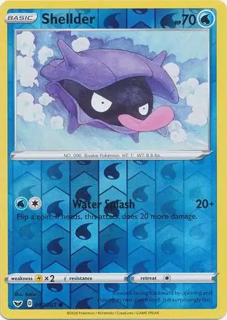 Shellder 040/202 (SWSH01: Sword & Shield Base Set)  - Reverse Holofoil | Good Games Adelaide SA