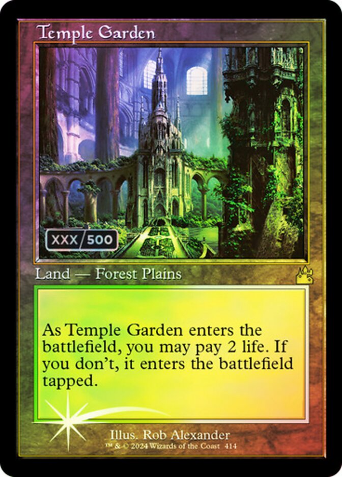 Temple Garden Serialized 414 (Ravnica Remastered)  - Foil | Good Games Adelaide SA