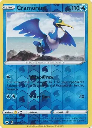 Cramorant 062/202 (SWSH01: Sword & Shield Base Set)  - Reverse Holofoil | Good Games Adelaide SA