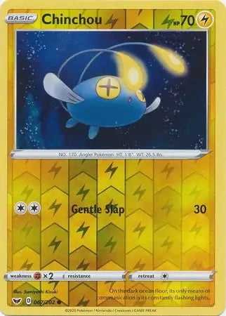 Chinchou 067/202 (SWSH01: Sword & Shield Base Set)  - Reverse Holofoil | Good Games Adelaide SA