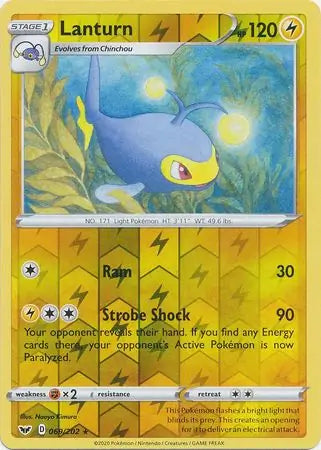 Lanturn 069/202 (SWSH01: Sword & Shield Base Set)  - Reverse Holofoil | Good Games Adelaide SA