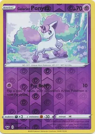 Galarian Ponyta 081/202 (SWSH01: Sword & Shield Base Set)  - Reverse Holofoil | Good Games Adelaide SA