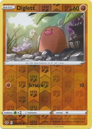 Diglett 092/202 (SWSH01: Sword & Shield Base Set)  - Reverse Holofoil | Good Games Adelaide SA