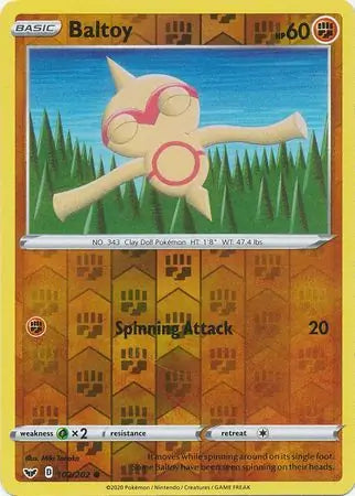 Baltoy 102/202 (SWSH01: Sword & Shield Base Set)  - Reverse Holofoil | Good Games Adelaide SA
