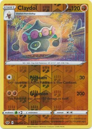 Claydol 103/202 (SWSH01: Sword & Shield Base Set)  - Reverse Holofoil | Good Games Adelaide SA