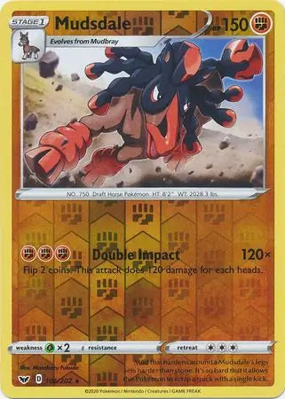 Mudsdale 106/202 (SWSH01: Sword & Shield Base Set)  - Reverse Holofoil | Good Games Adelaide SA