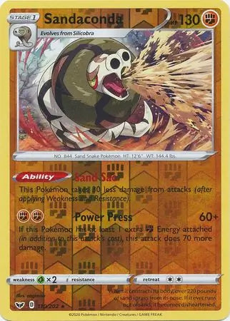 Sandaconda 110/202 (SWSH01: Sword & Shield Base Set)  - Reverse Holofoil | Good Games Adelaide SA