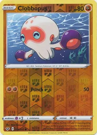 Clobbopus 112/202 (SWSH01: Sword & Shield Base Set)  - Reverse Holofoil | Good Games Adelaide SA