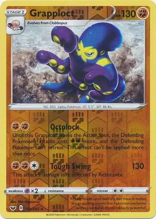 Grapploct 113/202 (SWSH01: Sword & Shield Base Set)  - Reverse Holofoil | Good Games Adelaide SA