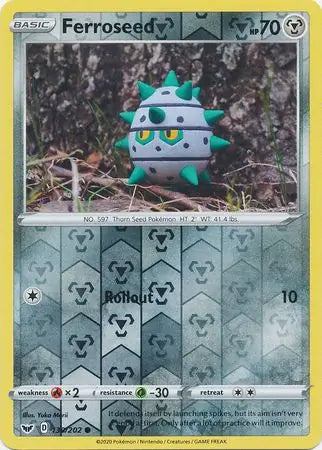 Ferroseed 130/202 (SWSH01: Sword & Shield Base Set)  - Reverse Holofoil | Good Games Adelaide SA