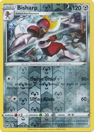 Bisharp 134/202 (SWSH01: Sword & Shield Base Set)  - Reverse Holofoil | Good Games Adelaide SA