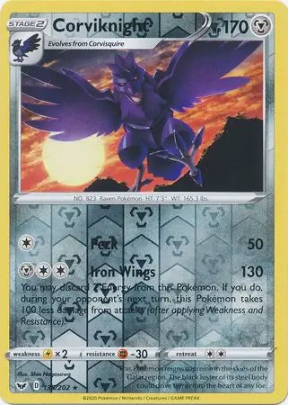 Corviknight 135/202 (SWSH01: Sword & Shield Base Set)  - Reverse Holofoil | Good Games Adelaide SA