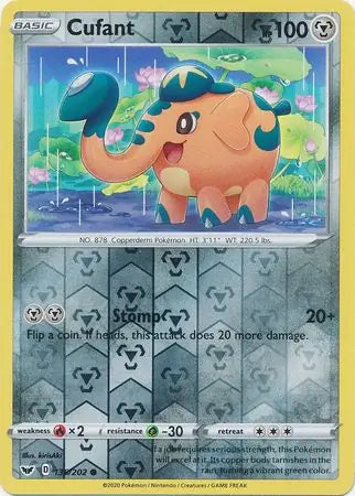 Cufant 136/202 (SWSH01: Sword & Shield Base Set)  - Reverse Holofoil | Good Games Adelaide SA