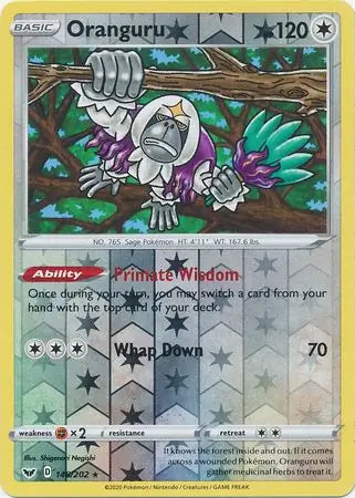 Oranguru 148/202 (SWSH01: Sword & Shield Base Set)  - Reverse Holofoil | Good Games Adelaide SA