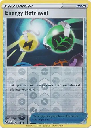 Energy Retrieval 160/202 (SWSH01: Sword & Shield Base Set)  - Reverse Holofoil | Good Games Adelaide SA