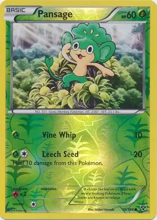 Pansage 10/146 (XY Base Set)  - Reverse Holofoil | Good Games Adelaide SA