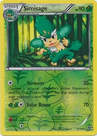 Simisage 11/146 (XY Base Set)  - Reverse Holofoil | Good Games Adelaide SA