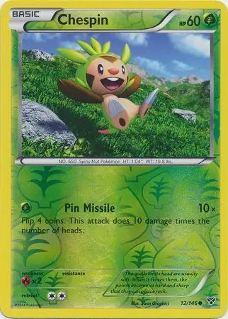 Chespin 12/146 (XY Base Set)  - Reverse Holofoil | Good Games Adelaide SA