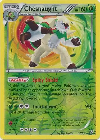 Chesnaught 14/146 (XY Base Set)  - Reverse Holofoil | Good Games Adelaide SA