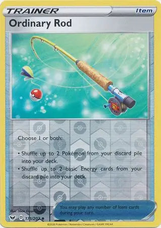Ordinary Rod 171/202 (SWSH01: Sword & Shield Base Set)  - Reverse Holofoil | Good Games Adelaide SA