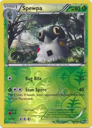 Spewpa 16/146 (XY Base Set)  - Reverse Holofoil | Good Games Adelaide SA