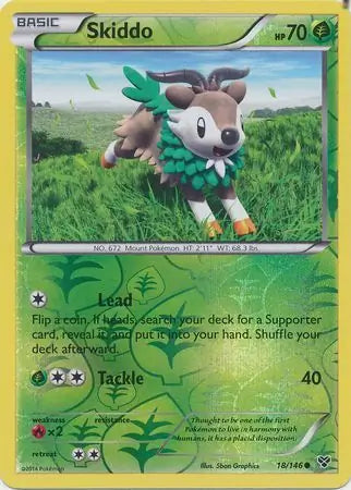 Skiddo 18/146 (XY Base Set)  - Reverse Holofoil | Good Games Adelaide SA