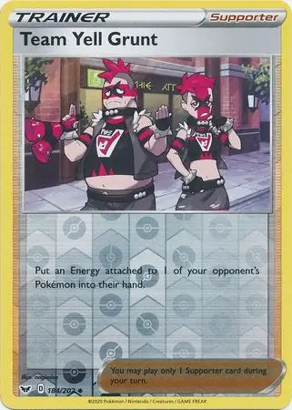 Team Yell Grunt 184/202 (SWSH01: Sword & Shield Base Set)  - Reverse Holofoil | Good Games Adelaide SA
