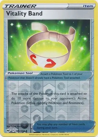 Vitality Band 185/202 (SWSH01: Sword & Shield Base Set)  - Reverse Holofoil | Good Games Adelaide SA