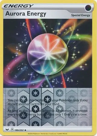 Aurora Energy 186/202 (SWSH01: Sword & Shield Base Set)  - Reverse Holofoil | Good Games Adelaide SA