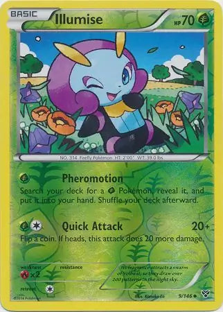 Illumise 9/146 (XY Base Set)  - Reverse Holofoil | Good Games Adelaide SA