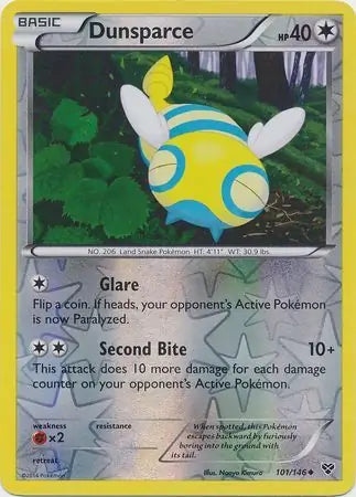 Dunsparce 101/146 (XY Base Set)  - Reverse Holofoil | Good Games Adelaide SA