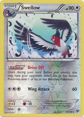 Swellow 103/146 (XY Base Set)  - Reverse Holofoil | Good Games Adelaide SA
