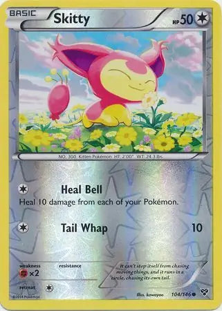 Skitty 104/146 (XY Base Set)  - Reverse Holofoil | Good Games Adelaide SA