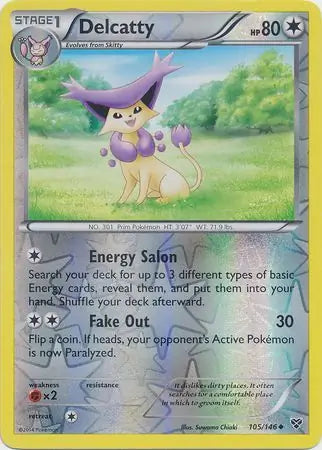 Delcatty 105/146 (XY Base Set)  - Reverse Holofoil | Good Games Adelaide SA