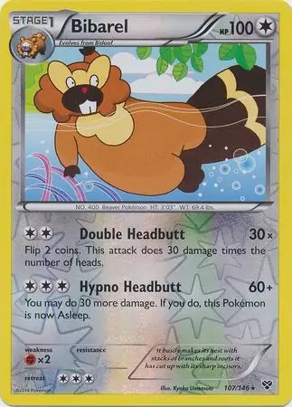 Bibarel 107/146 (XY Base Set)  - Reverse Holofoil | Good Games Adelaide SA