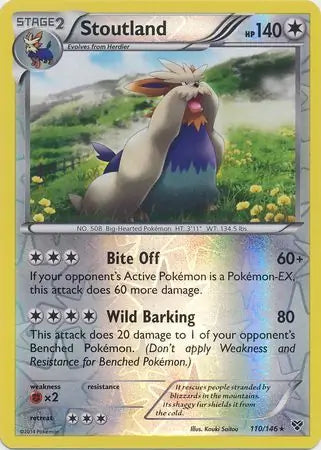 Stoutland 110/146 (XY Base Set)  - Reverse Holofoil | Good Games Adelaide SA