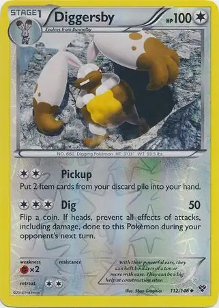 Diggersby 112/146 (XY Base Set)  - Reverse Holofoil | Good Games Adelaide SA