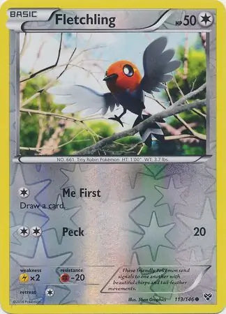Fletchling 113/146 (XY Base Set)  - Reverse Holofoil | Good Games Adelaide SA