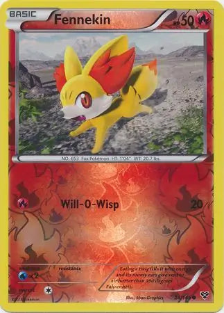 Fennekin 24/146 (XY Base Set)  - Reverse Holofoil | Good Games Adelaide SA