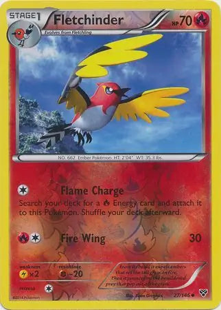 Fletchinder 27/146 (XY Base Set)  - Reverse Holofoil | Good Games Adelaide SA