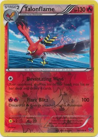 Talonflame 28/146 (XY Base Set)  - Reverse Holofoil | Good Games Adelaide SA