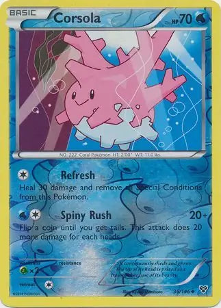 Corsola 36/146 (XY Base Set)  - Reverse Holofoil | Good Games Adelaide SA