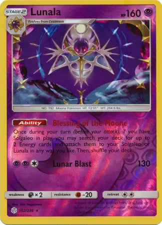 Lunala 102/236 (SM - Cosmic Eclipse)  - Reverse Holofoil | Good Games Adelaide SA